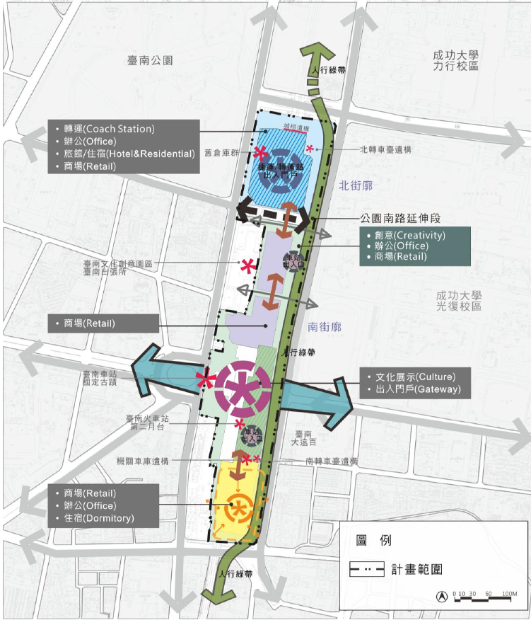 臺鐵公司為配合未來臺南站區多元複合機能之招商開發需求，申請辦理都市計畫變更，象徵臺南百年車站門戶再造邁入關鍵的新里程。(圖:南市府都發局提供)
