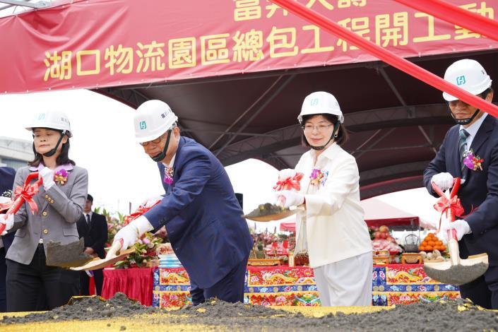 富邦人壽湖口物流園區動土日前動工，預估2029年完工。（新竹縣政府提供）