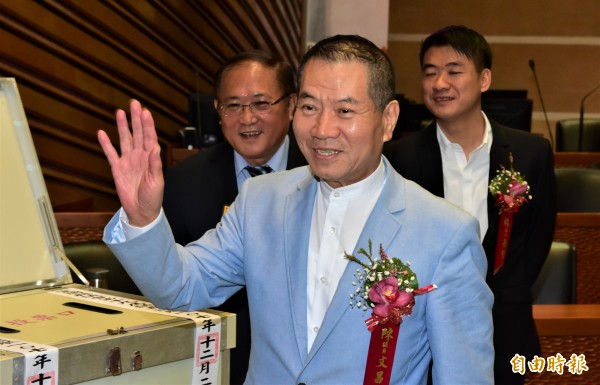 民進黨議長陳文昌尋求連任失利，以11票敗北。（記者張議晨攝）
