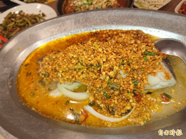 豆穌鱈魚也是很下飯的料理。(記者洪瑞琴攝) 豆穌鱈魚也是很下飯的料理。(記者洪瑞琴攝)