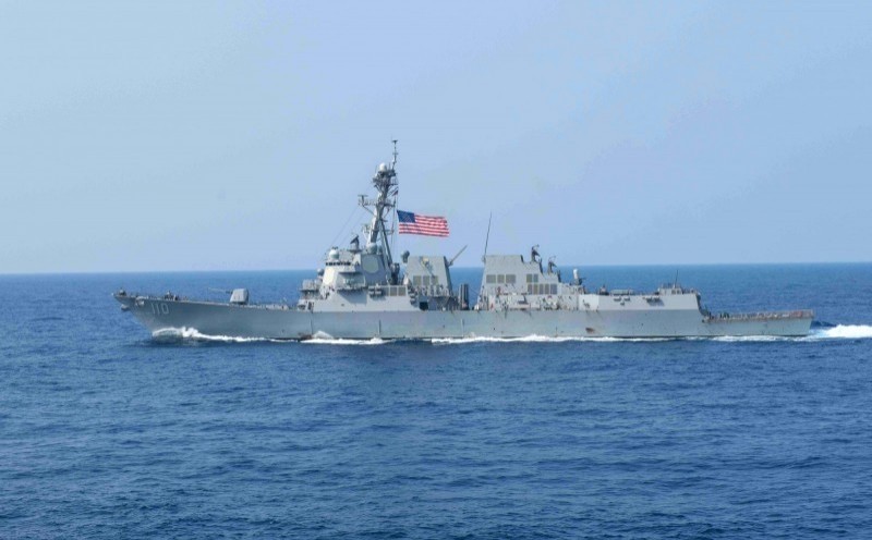 上月底航經台海的美軍飛彈驅逐艦勞倫斯號（USS William P. Lawrence）。（法新社檔案照）