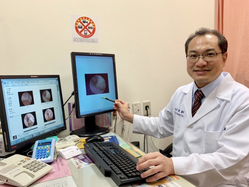 陳達昌表示，門診婦科超音波包含陰道超音波是影像檢查有其侷限，冷刀式子宮鏡診斷利器。 （中壢天晟醫院提供）