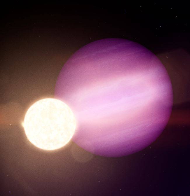 巨大行星繞著體積微小的白矮星運行。（擷取自NASA）