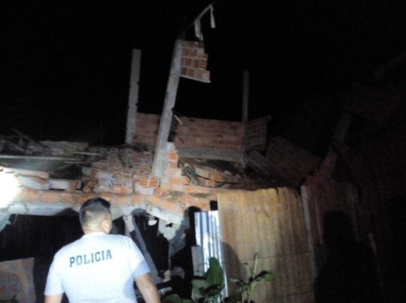 秘魯8.0強震，使當地建築嚴重損毀。（擷取自秘魯內政部「MininterPerú」推特）