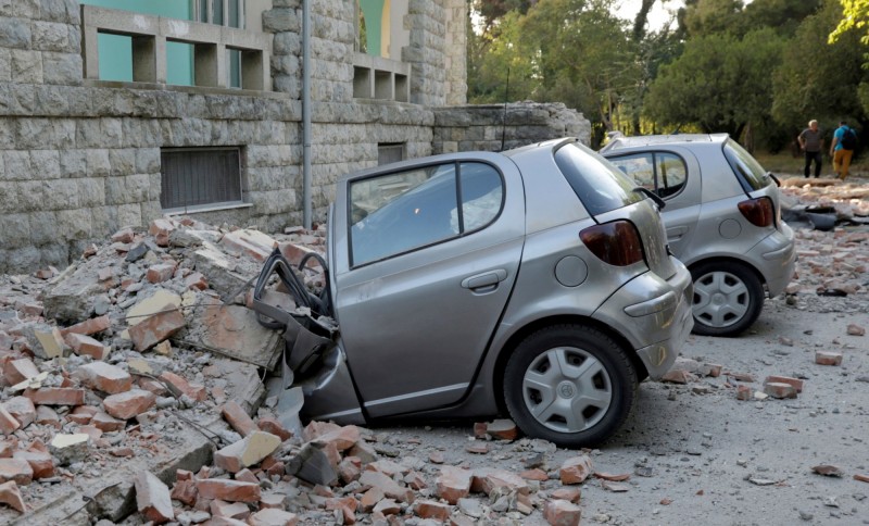 巴爾幹半島國家阿爾巴尼亞於當地時間21日下午4點多發生芮氏規模5.6地震，是當地30年來最強地震。（路透）