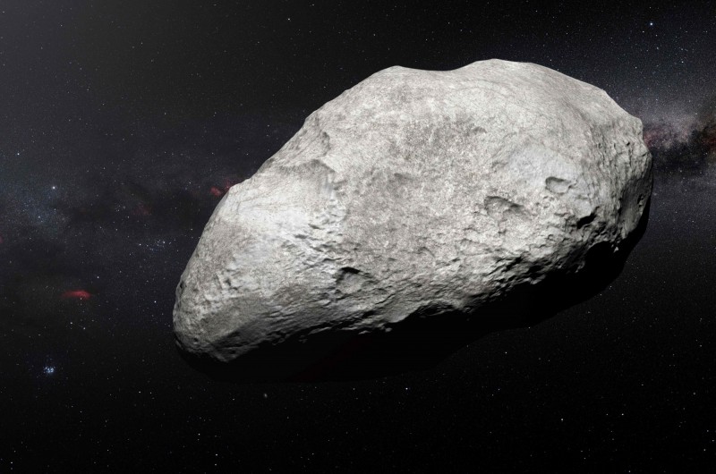 今(5)天一顆直徑為16至36公尺的「2019 KA4」小行星,和地球相距322萬公里處掠過。該圖為示意圖,原是歐洲南方天文台(ESO)2018年5月發布,以展示藝術家對2004年流亡小行星EW95的印象。(資料照,法新社) 今(5)天一顆直徑為16至36公尺的「2019 KA4」小行星,和地球相距322萬公里處掠過。該圖為示意圖,原是歐洲南方天文台(ESO)2018年5月發布,以展示藝術家對2004年流亡小行星EW95的印象。(資料照,法新社)