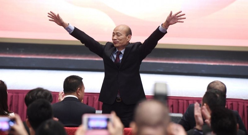 韓國瑜被香港媒體砲轟，想藉由當上中共代理人，在台灣一圓總統夢。（中央社）