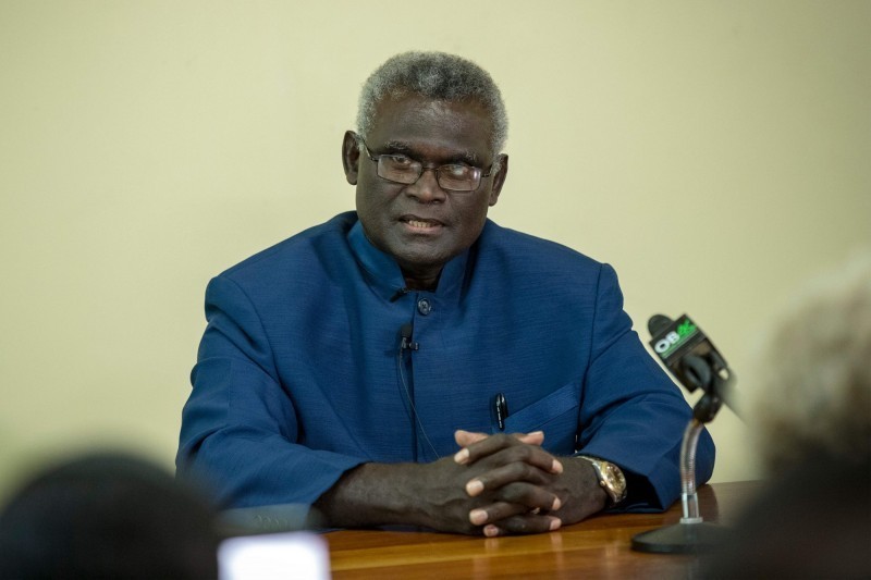 美國國務院國務次卿赫爾(David Hale)與蘇嘉瓦瑞(Manasseh Sogavare,見圖)通電話,特別提到台灣在內的其他民主國家建立的夥伴關係,對推進自由開放的印太地區的重要性。(法新社資料照) 美國國務院國務次卿赫爾(David Hale)與蘇嘉瓦瑞(Manasseh Sogavare,見圖)通電話,特別提到台灣在內的其他民主國家建立的夥伴關係,對推進自由開放的印太地區的重要性。(法新社資料照)