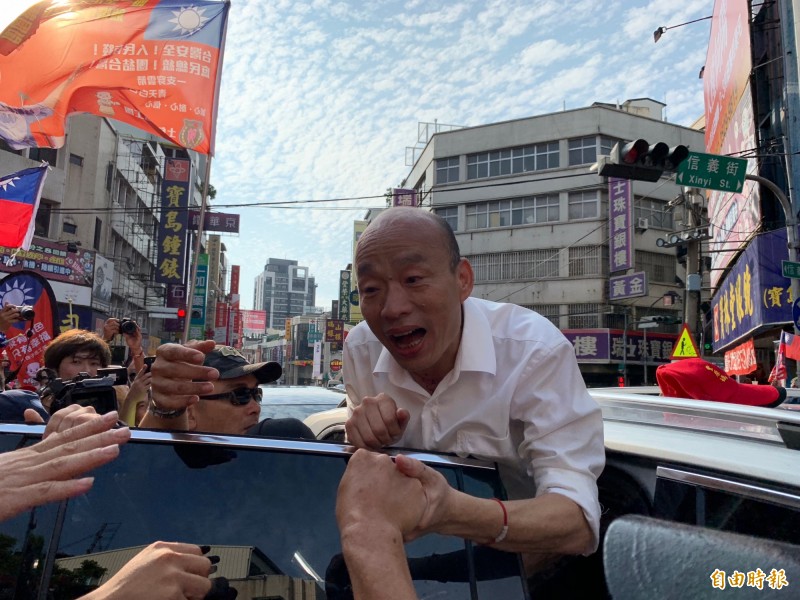 有國內媒體民調指出，韓國瑜（見圖）被全國59.5%民眾討厭，黃創夏認為必敗無疑。（資料照）