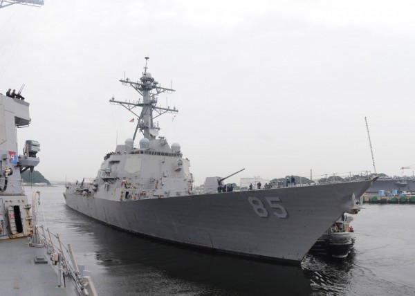 美軍麥坎貝爾號驅逐艦（USS McCampbell，見圖）、迪爾號補給艦（USNS Walter S. Diehl）今天在台灣海峽航行，這也是美軍去年7月以來，第四度有軍艦行經台海，亦是今年首次。（擷取自美國海軍網站）
