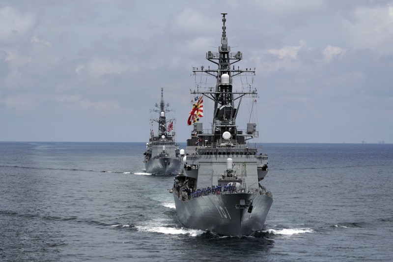 荷莫茲海峽日前扣船事件不斷，日方有意派遣海上自衛隊，以防日本商船安全。（美聯社）