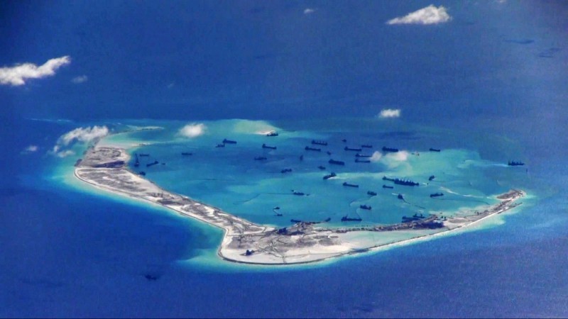 高達93％的菲律賓人認為，政府拿回南海爭議中被中國占領的島礁非常重要。圖為南海美濟礁，實際上為中方控制。（路透）