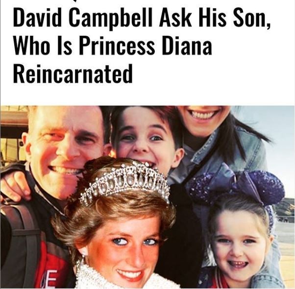 澳洲歌手大衛·坎貝爾(David Campbell)在上週日登上了澳洲的頭條新聞,起因在於大衛聲稱自己4歲的兒子比利·坎貝爾(Billy Campbell)是戴安娜王妃(Prince Diana)的轉世。(圖擷自David Campbell Instagram) 澳洲歌手大衛·坎貝爾(David Campbell)在上週日登上了澳洲的頭條新聞,起因在於大衛聲稱自己4歲的兒子比利·坎貝爾(Billy Campbell)是戴安娜王妃(Prince Diana)的轉世。(圖擷自David Campbell Instagram)