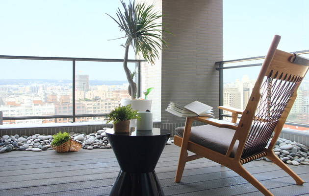 理和建設個案住戶露臺實景拍攝。