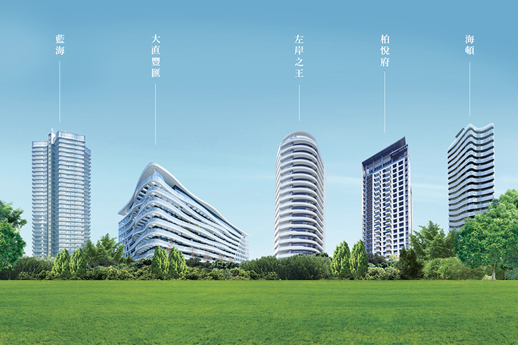 白天鵝機構的八里「左岸之王」，建築外觀如船頭造型，與灣岸水畔呼應，頗具建築美學。