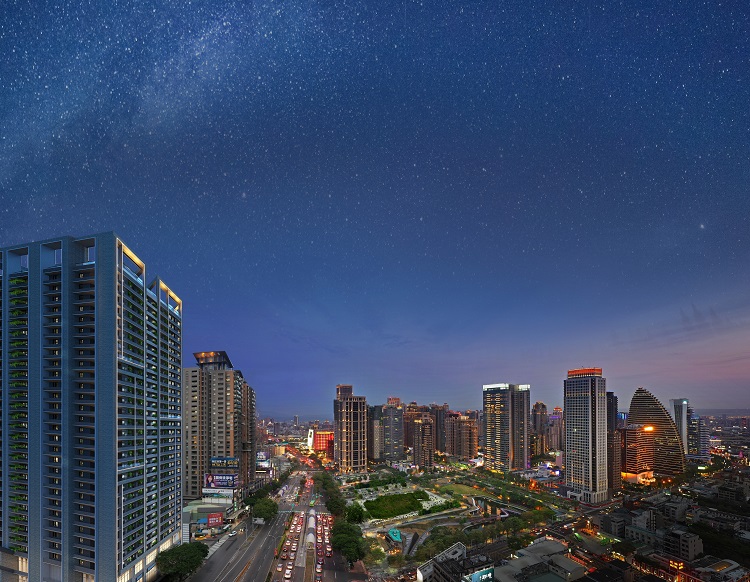 「仰星殿」位於台灣大道第一排，地段佳具有高價值性。