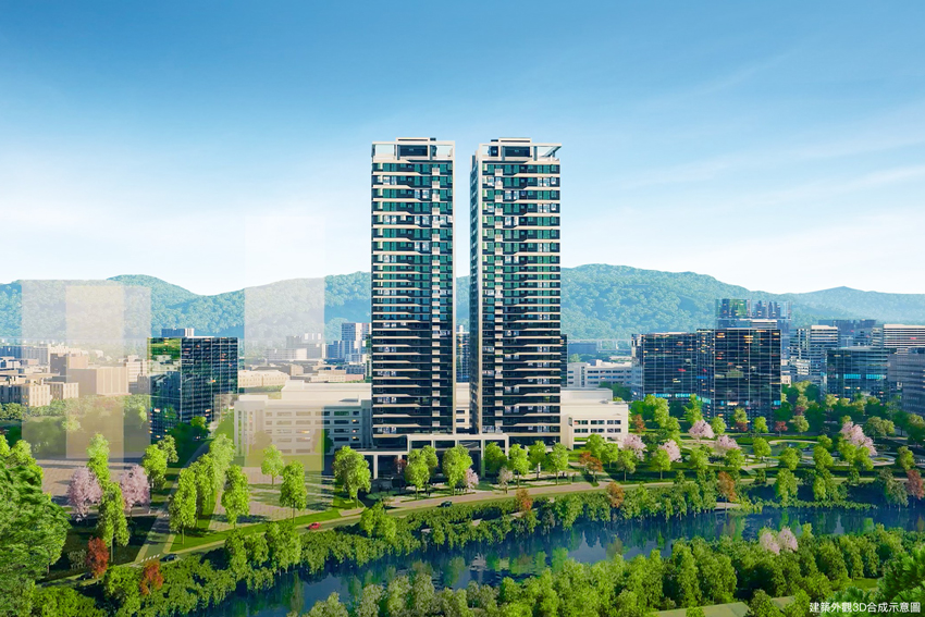 「國揚光河」導入智慧監測、管理自動化等技術，同時採用SC鋼骨與逆打工法施作，嚴謹打造景美溪畔31層水岸地標。(圖／業者提供)