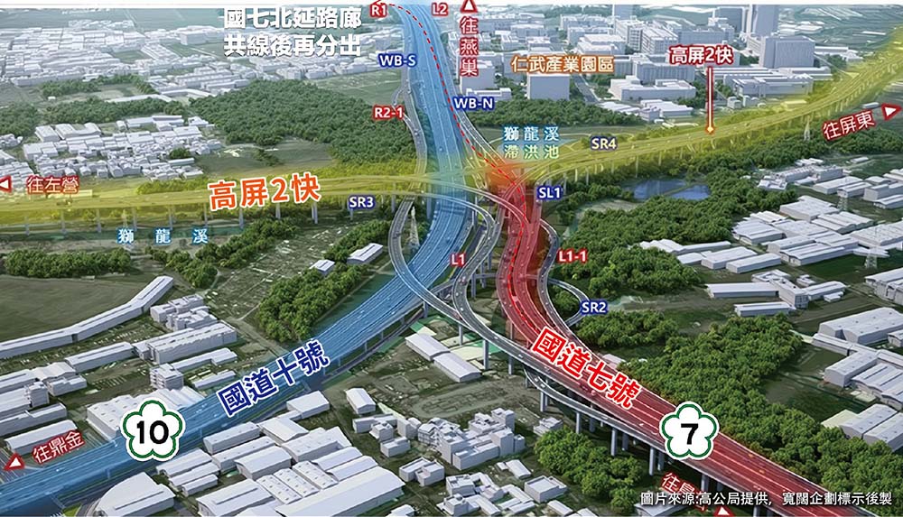 圖片來源：高公局提供，寬闊企劃標示後製。