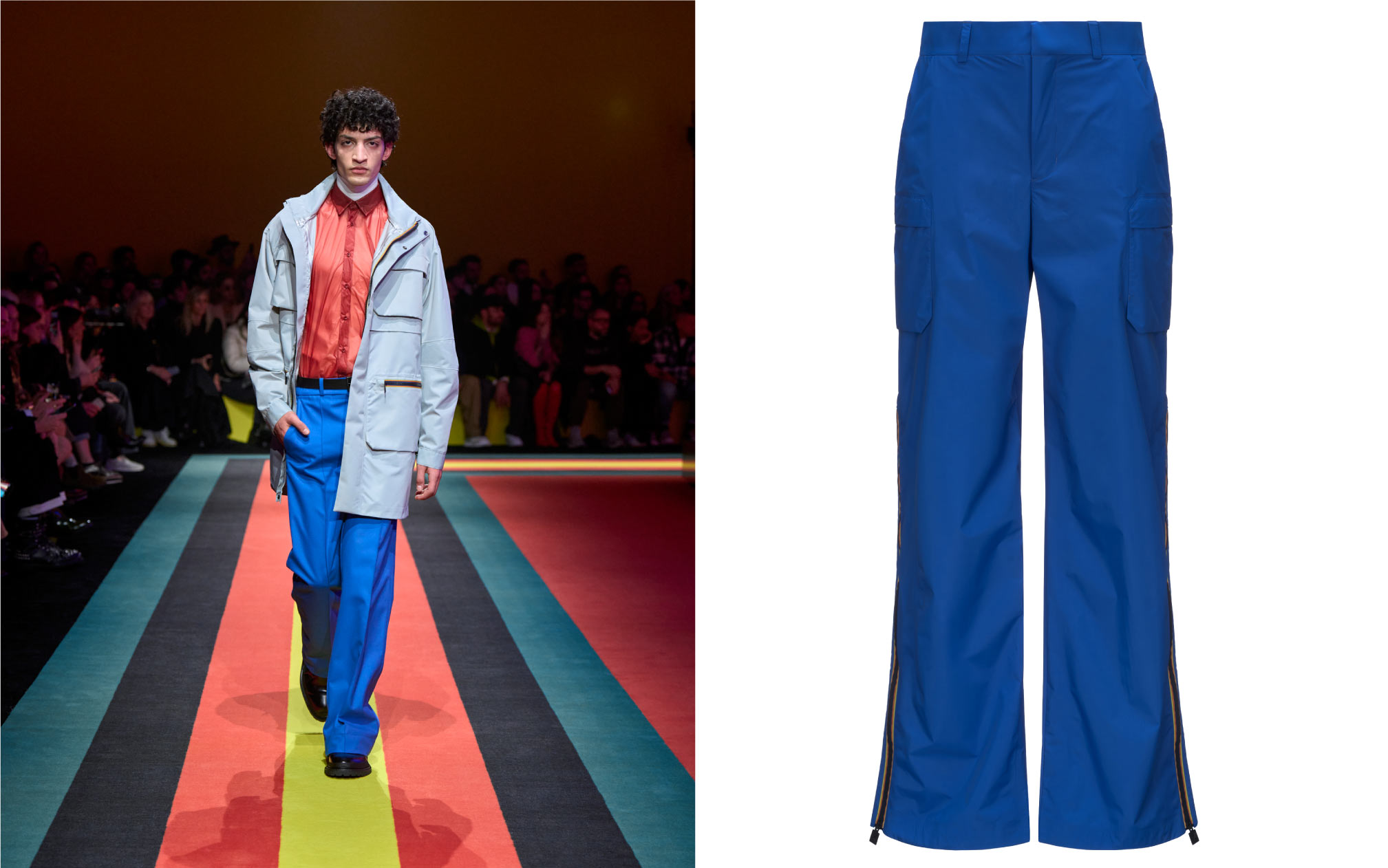 R&D TAMEY防水工裝長褲，售價9,800元。（圖片提供／K-WAY）