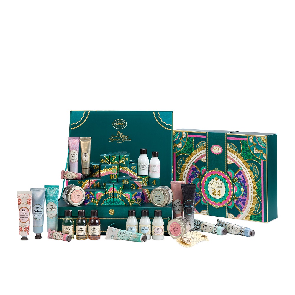 SABON流光夜宴限量系列24天倒數月曆2025，推薦價8880元。圖片來源：京站