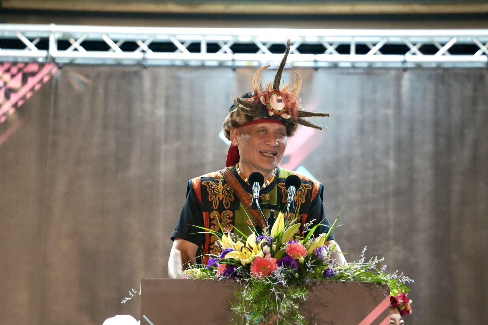 2025世界原住民族傳統運動會開幕 原民會曾智勇Ljaucu‧Zingrur主任委員致詞(圖片來源：原住民族委員會）