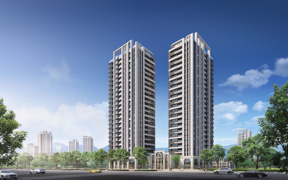 「市政帝景」1788坪大基地開發，開出6字頭讓利價，就能入主公園景觀首席，吸引雙北購屋客目光(3D透視示意)。(圖／業者提供)