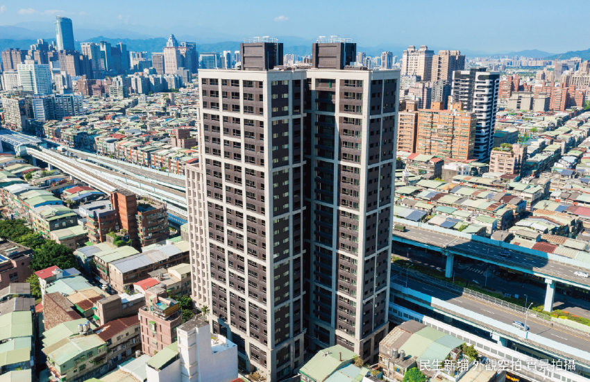 民生新埔 外觀空拍 實景拍攝。(圖／業者提供)