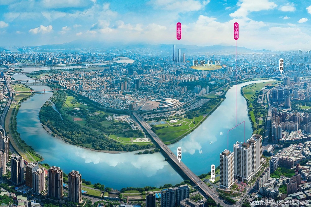 「左岸明珠」交通機能強勁，一橋之近快速到達北市中正、大安區等精華地段。(圖／業者提供)