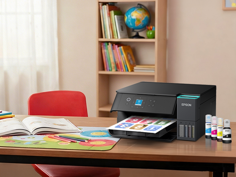 Epson 連續供墨印表機以大容量墨水設計，滿足開學季課表、通知單、習題等大量文件輸出的需求，兼顧效率與列印成本。（圖片為L4360機種）(圖片來源/Epson）