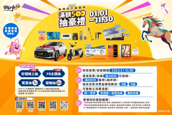 與神同行遊雲林20鄉鎮玩透透  消費登錄好禮再加碼