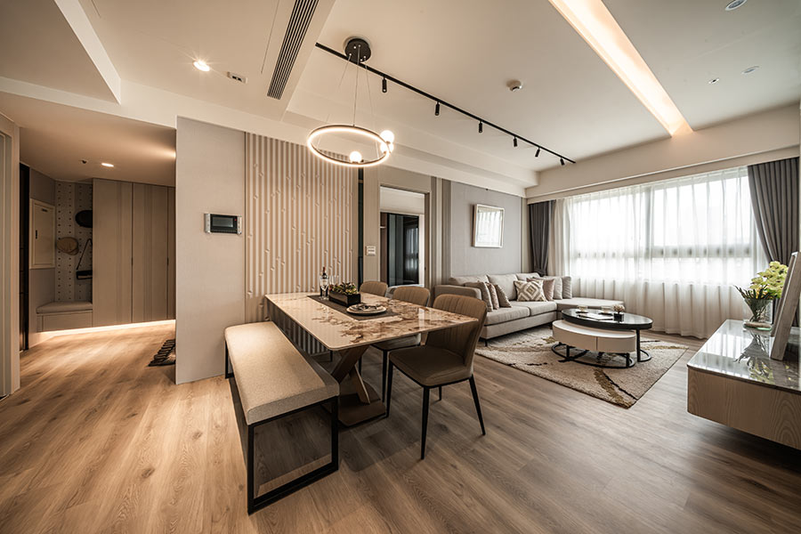 全配宅含裝潢、家具、全室冷氣，輕鬆實現夢想。（36坪實品屋拍攝／業者提供）