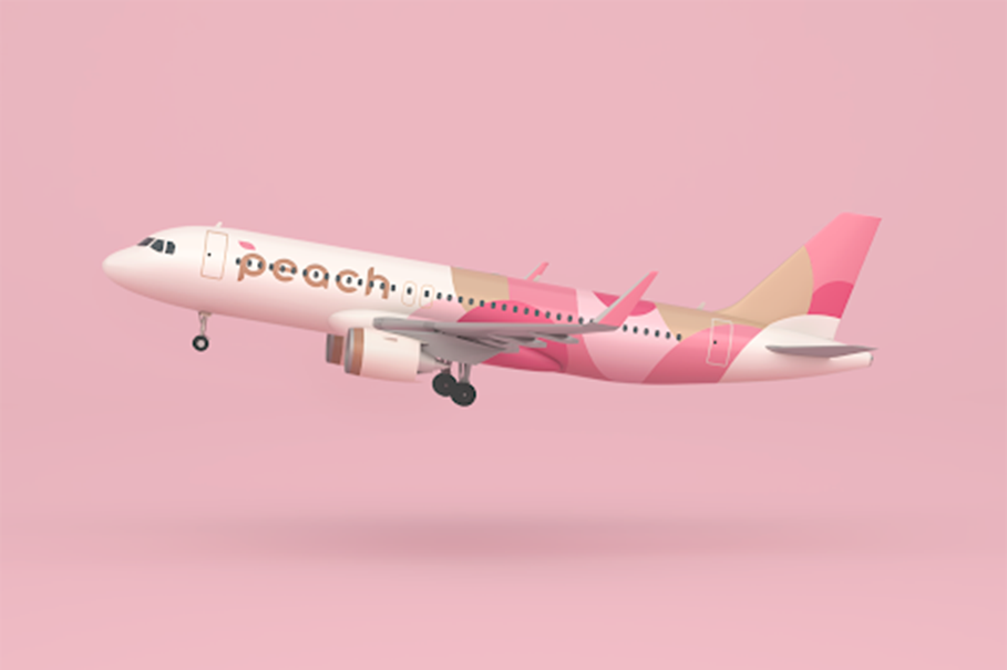 ▲新設計機體2027年春季亮相　品牌全面升級。（圖／Peach Aviation株式會社提供）