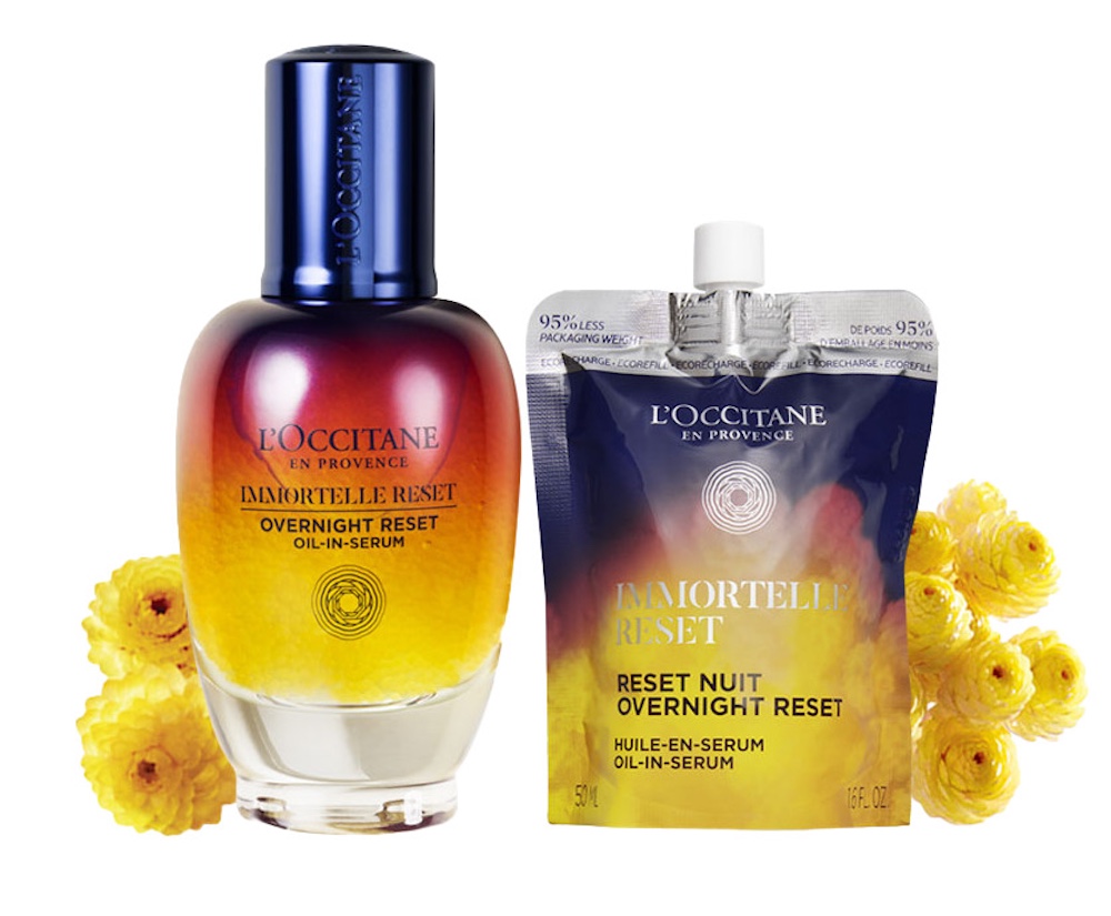1F L‘OCCITANE，蠟菊亮采加倍組(光萃肌活露50ml+光萃肌活露補充包50ml)，原價7340元，特價6250元。（圖片來源：京站）