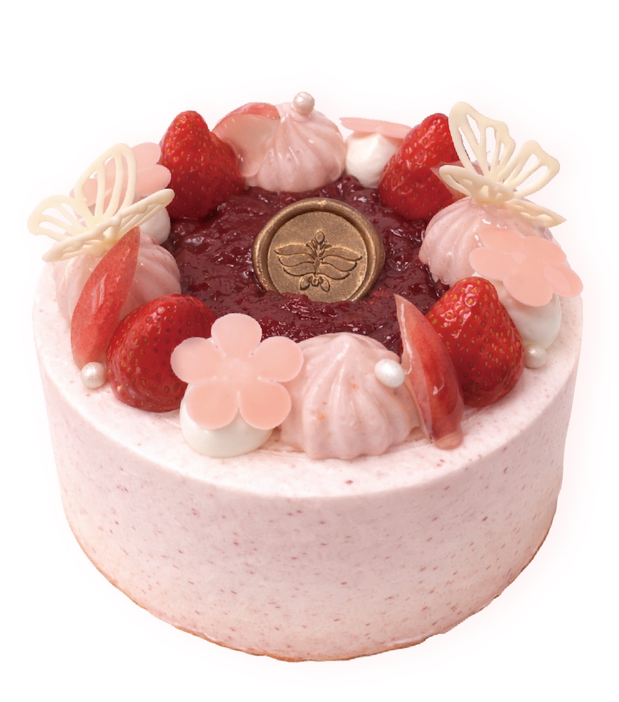 2F Kaffee Amadeus，草莓白桃蛋糕/6吋，推薦價1620元，4/15 (三)開始預購，請於需求日前三天付款預訂，提領時間16:00後，訂購專線02-2550-0520。（圖片來源：京站）