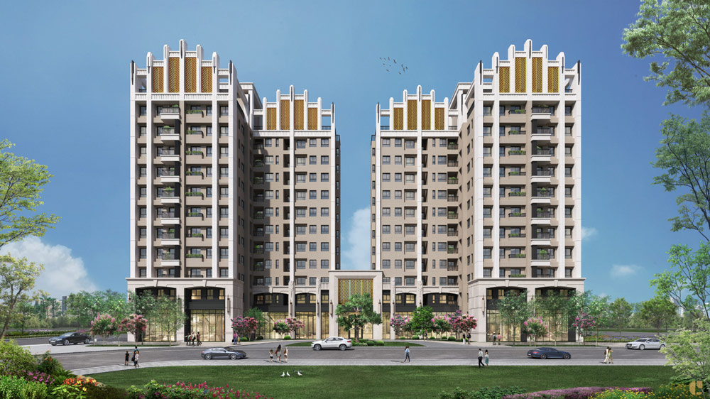 富旺國際於新竹北湖站前特區「耀時代」系列年底即將成屋，此為3D示意圖。