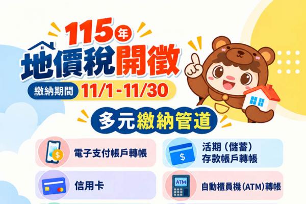 115年地價稅將於11月1日開徵
