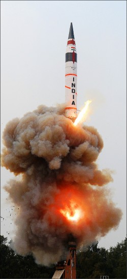 印度烈火五型飛彈試射成功 射程涵蓋全中國