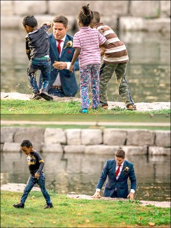 《中英對照讀新聞》Canada groom saves child from drowning－加拿大新郎拯救溺水兒童