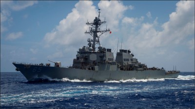 不甩中國領海通報 美驅逐艦現蹤南海