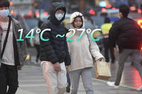 週三續吹東北風！ 晨間低溫14度 白天最高溫上看27度