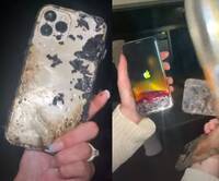 iPhone掉進BBQ燒焦 她一拆保護殼全場歡呼