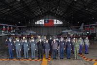 總統視導空軍四聯隊  F-16演練掛載空射魚叉反艦飛彈