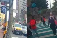 「3帝王行人」忽視鳴笛悠哉過馬路 救護車「禮讓行人」15秒