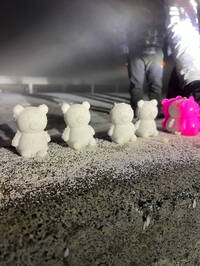 銀白合歡山！遊客嗨喊「下冰霰」 徹夜守候堆「冰人」