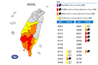台南市淹水警戒！10縣市豪、大雨特報