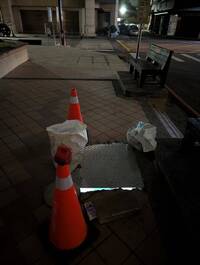 鳳凰颱風來襲 鹿港鎮公所廣場破大洞？公所解釋了