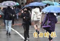 北部宜蘭濕冷防局部大雨 冷氣團南下中部以北明顯降溫