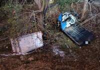 國一豐原段事故 小貨車翻落邊坡起火2死