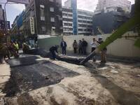 台南五妃街2年3度出現大坑洞 今又凹陷！