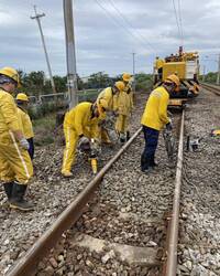 台鐵苗栗-竹南恢復雙線通車 大山-後龍東正線單線雙向通車